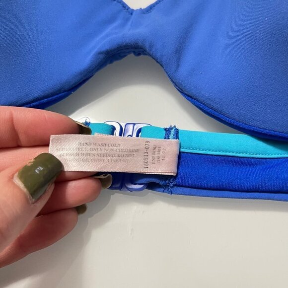 Victoria’s Secret Women's Blue Lightly Padded Underwire Bikini Swimsuit Top 34B - Picture 4 of 6